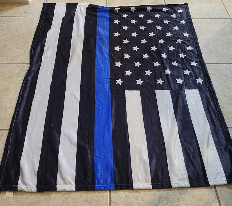 back the blue blanket